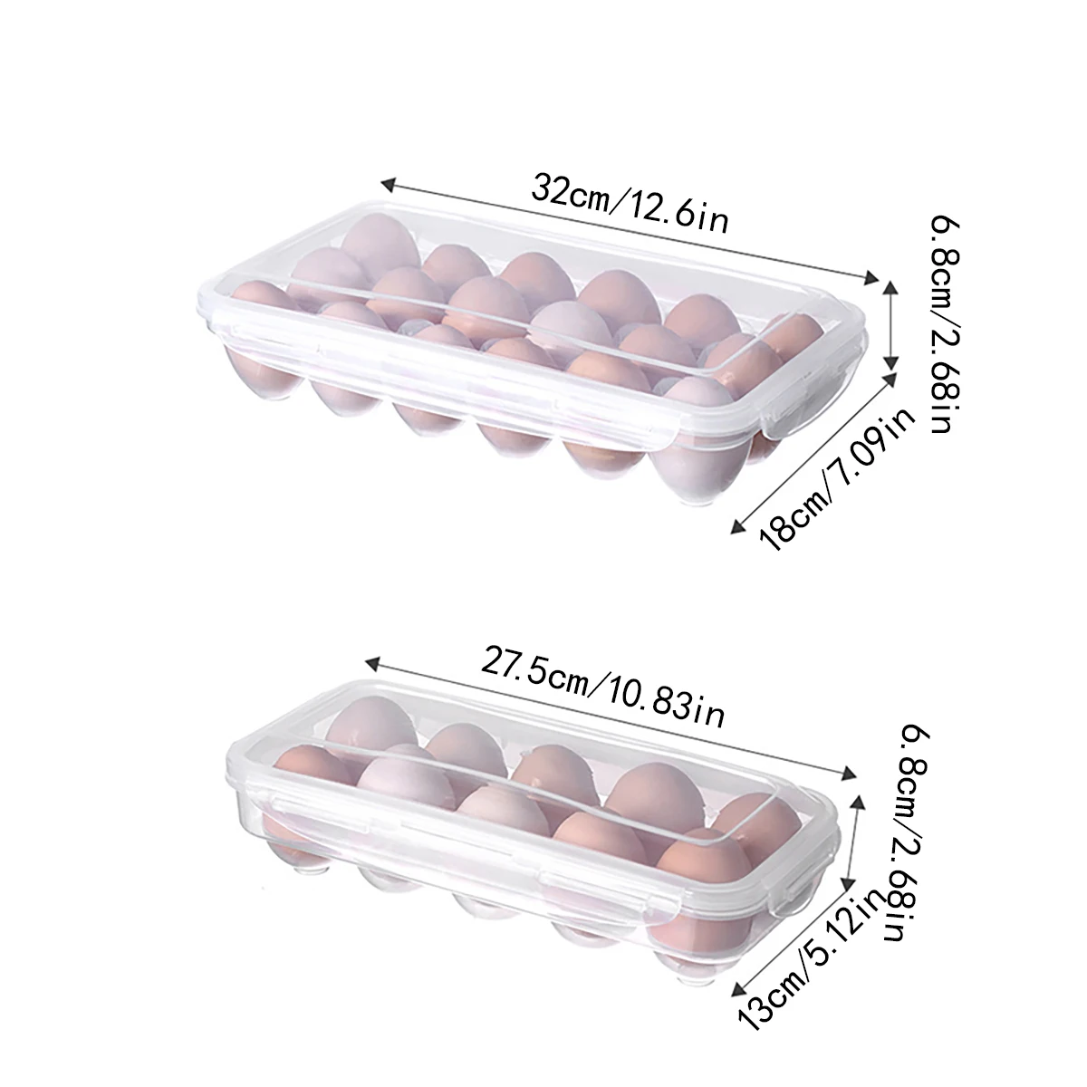 10/18 Grid Egg Storage Box Egg Tray Lid Kitchen Refrigerator Storage Container Drop Rack Fridge Egg Holder Box Organization