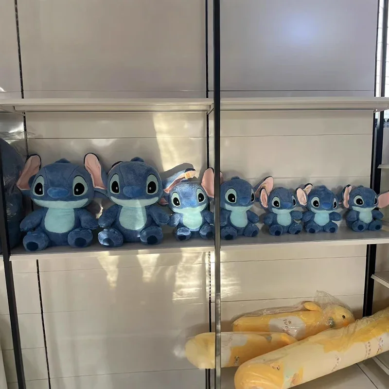 

Disney Lilo & Stitch плюшевые игрушки Kawaii розовая/синяя мягкая подушка 30-80 см Рождественский подарок для детей аниме плюшевая кукла стежка