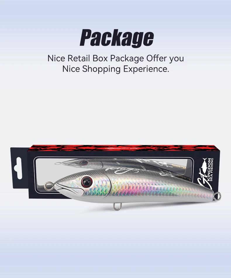 YOOFISH GT Schwimmende Bleistiftköder 180 mm 200 mm 78 g 115 g Topwater-Angelköder Künstliche harte Köder GT Salzwasser-Meeresangelköder – Detail 9