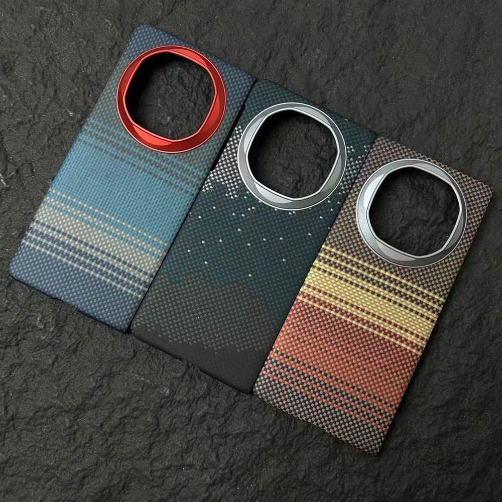 Magnetic Carbon Fiber Case for Huawei Mate X6 for Magsafe Case Real Aramid Fiber Fold Cover for Huawei Mate X6 Case Luxuy Color