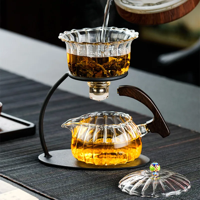 Creative Heat-resistant Teapot Glass Automatic Tea Making  Pu\'er Scented Kung Fu tea Tea Set Infuser Drinking Tea Maker