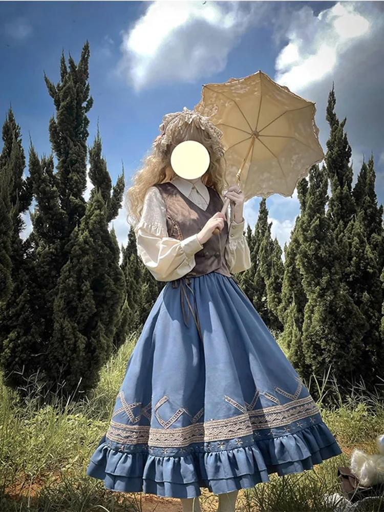 conjunto-lolita-de-falda-media-sk-azul-bordada-elegante-y-falda-ligera-para-uso-diario-otro-material-sin-stock