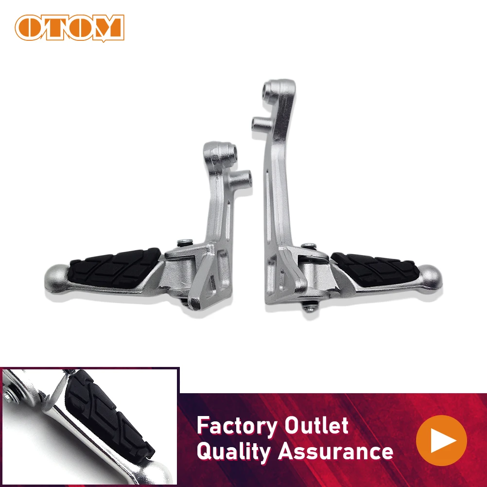 OTOM Motorcycle Accessories Rear Footpegs Foot Rests Pegs Pedals Foldable For KEWS K16 HENGJIAN Pit Dirt Bike Modified Parts