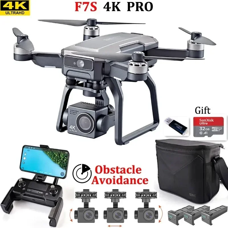 Long Range Aerial UAV, 3KM Obstacle Sensing System, Brushless Power, 3-Axis EIS Stabilized Gimbal, 5G WiFi GPS Smart Return RC A