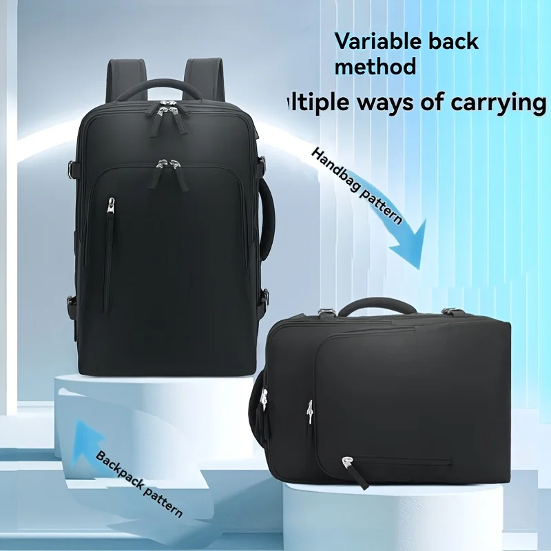 Women's Expandable Carry On Travel Laptop Backpack, 15.6 Inch Water Resistant Flight Approved Backpack, Multi Compartment Lightw view 3