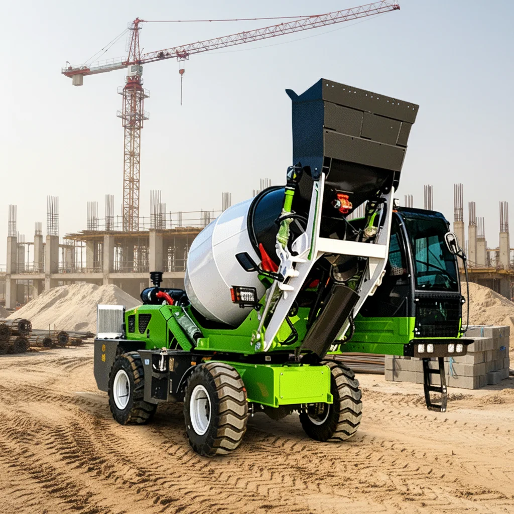 Customized Self Loading Concrete Mixer Truck Widely Used In House Building And Road Construction