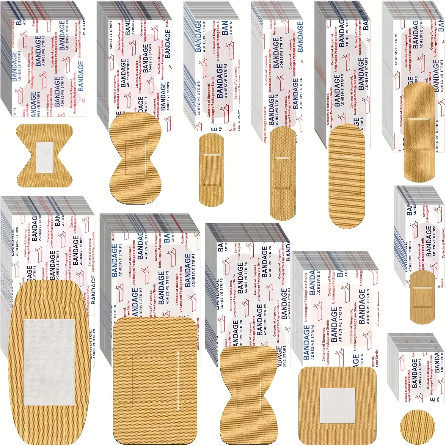 60/120/240 Uds estilos surtidos yesos compactos y transpirables para la yema del dedo parches para el cuidado de heridas de primeros auxilios de varios tamaños