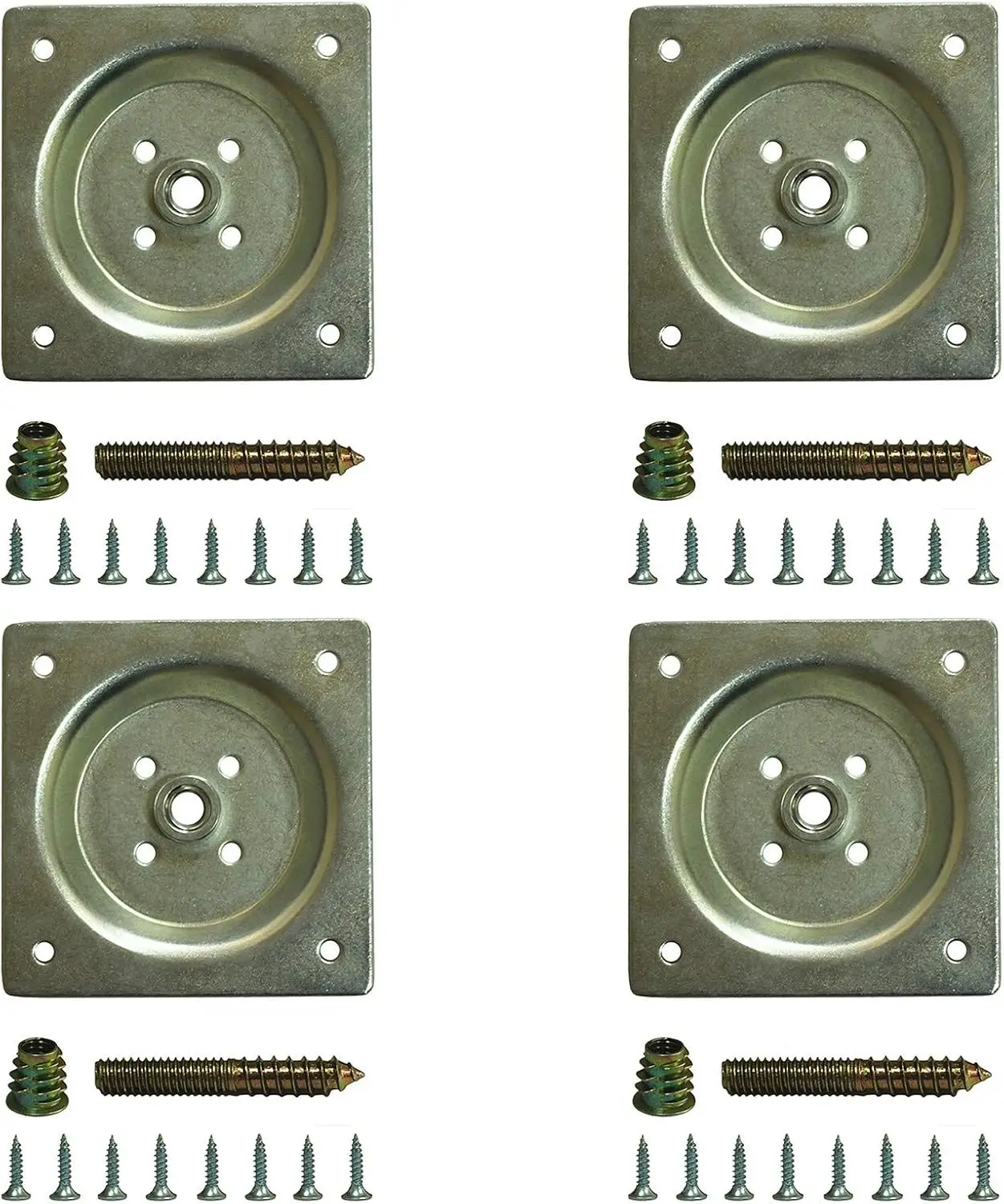 

Furniture Legs Mounting Hardware Sets - 4 Sets, 5/16"-18 Coarse Thread, for Sofa Couch Chair