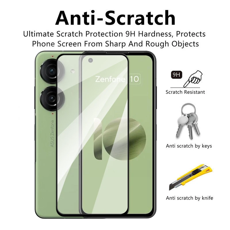 For Asus Zenfone 10 Screen Protector 5.92 inch Full Cover Glass For Asus Zenfone 10 Tempered Glass For Asus Zenfone 10 Lens Flim