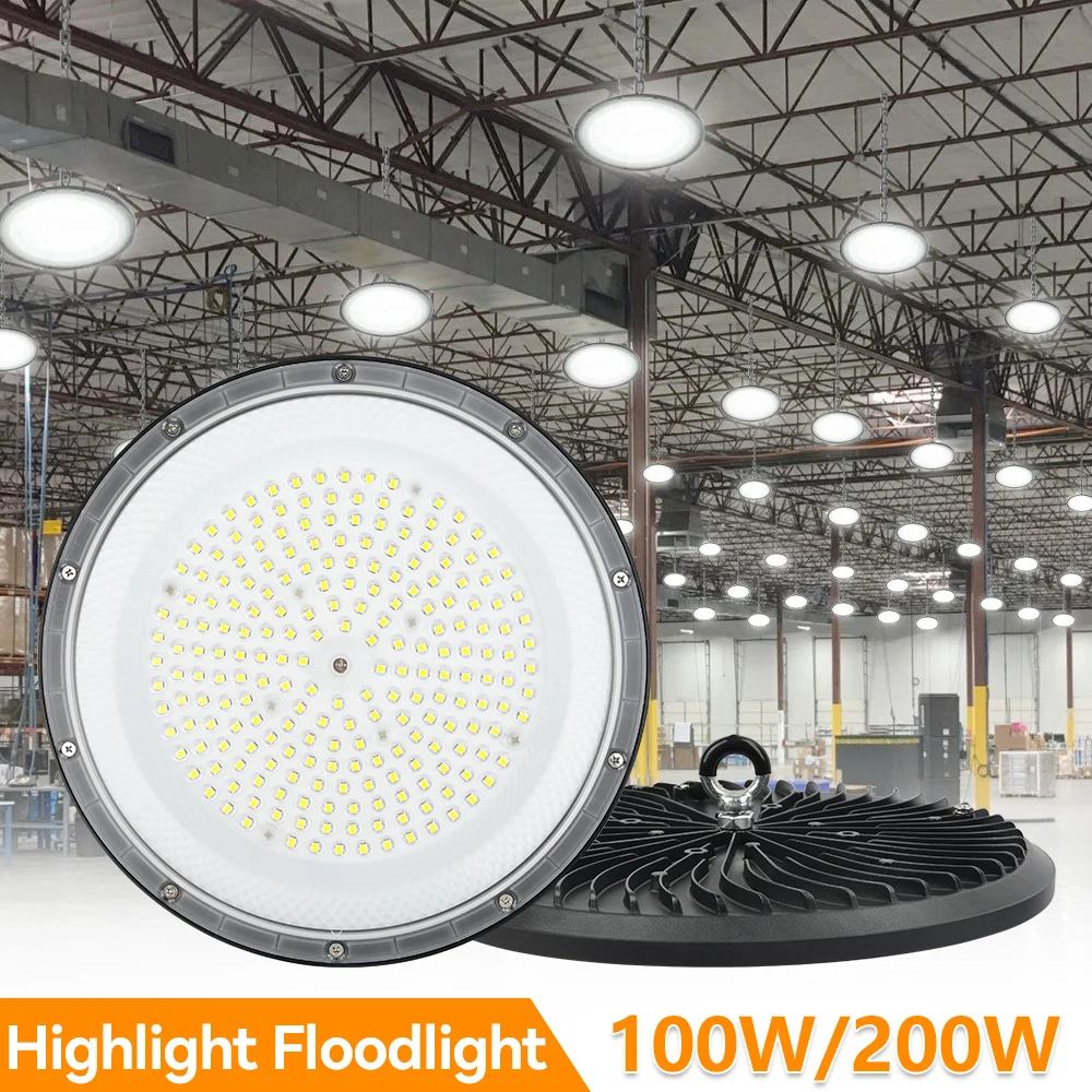 

UFO High Bay Light Industrial Lamp LED Floodlight Waterproof Lampara AC100-265V Market Warehouse Garage Factory Workshop Lamp