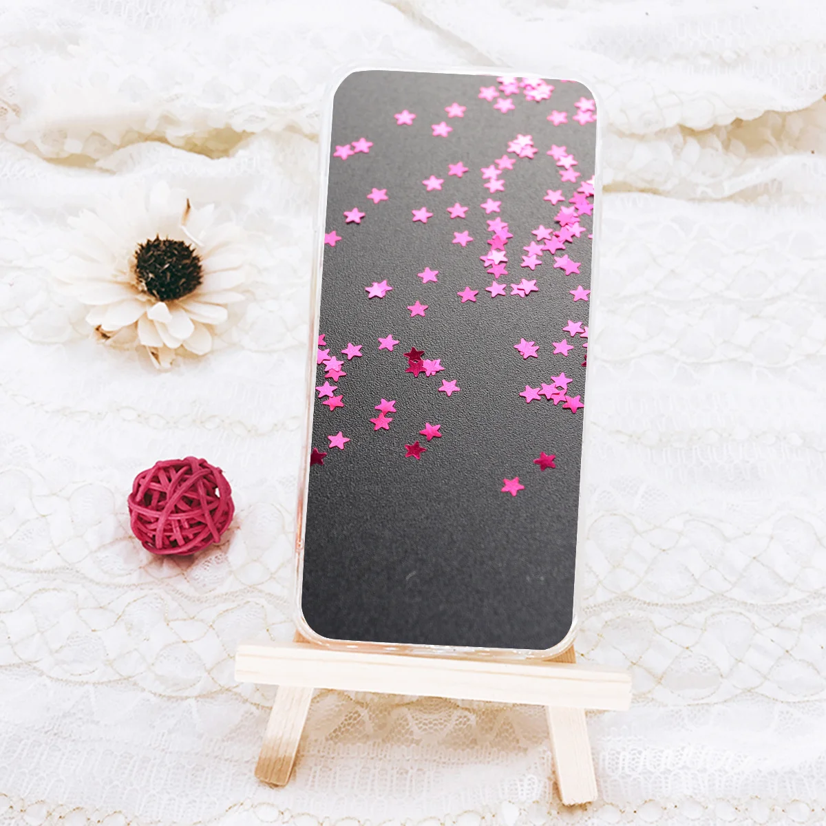 3Mm Star Sequins Five Pointed Rosy Color Retention DIY Craft Supplies for Nail Art Organizer Mobile Phone Shell Party Favor Bags