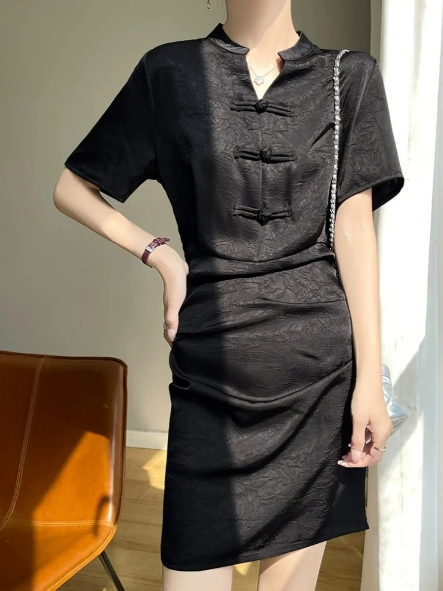 التخسيس ort تنورة الدكتور بلا شريط حرير الخصر Cinching الصينية Sle المرأة Faion الصيف أناقة صغيرة Bla Dr