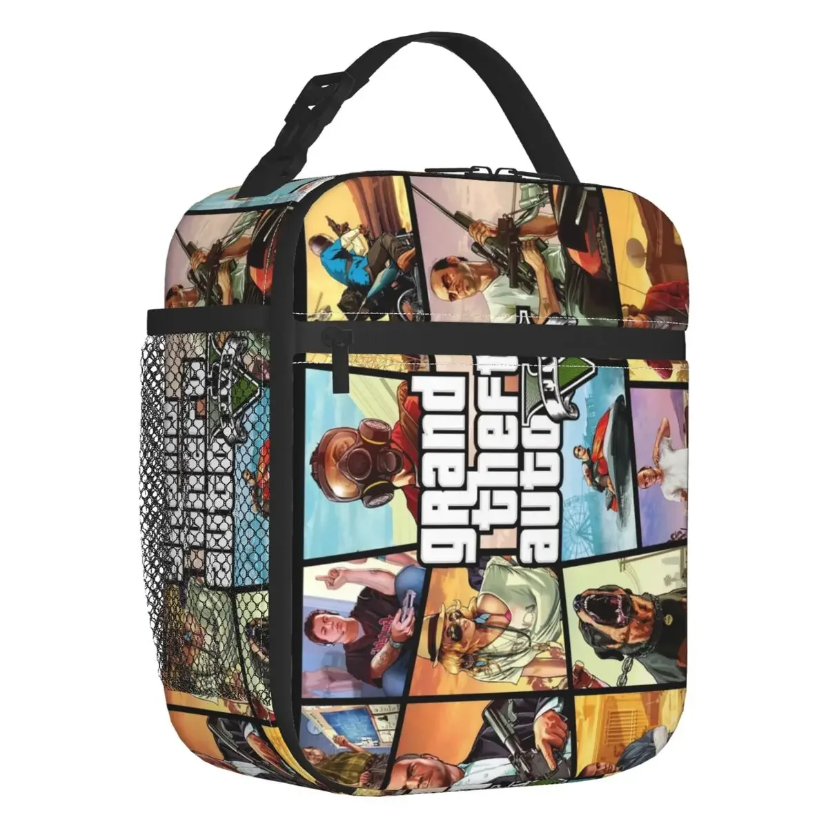 

Grand Theft Auto Insulated Lunch Bags for Work School GTA Adventure Game Leakproof Cooler Thermal Lunch Box Women Kids