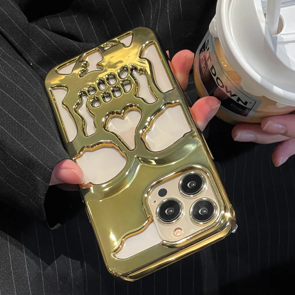 Luxury skeleton Skull Case for iPhone 16 15 14 13 12 Pro Max Phone Cases Shockproof Back cover Camera Protector Hollow TPU Funda - AliExpress 202192403 Luxury skeleton Skull Case for iPhone 16 15 14 13 12 Pro Max Phone Cases Shockproof Back cover Camera Protector Hollow TPU Funda - AliExpress 202192403