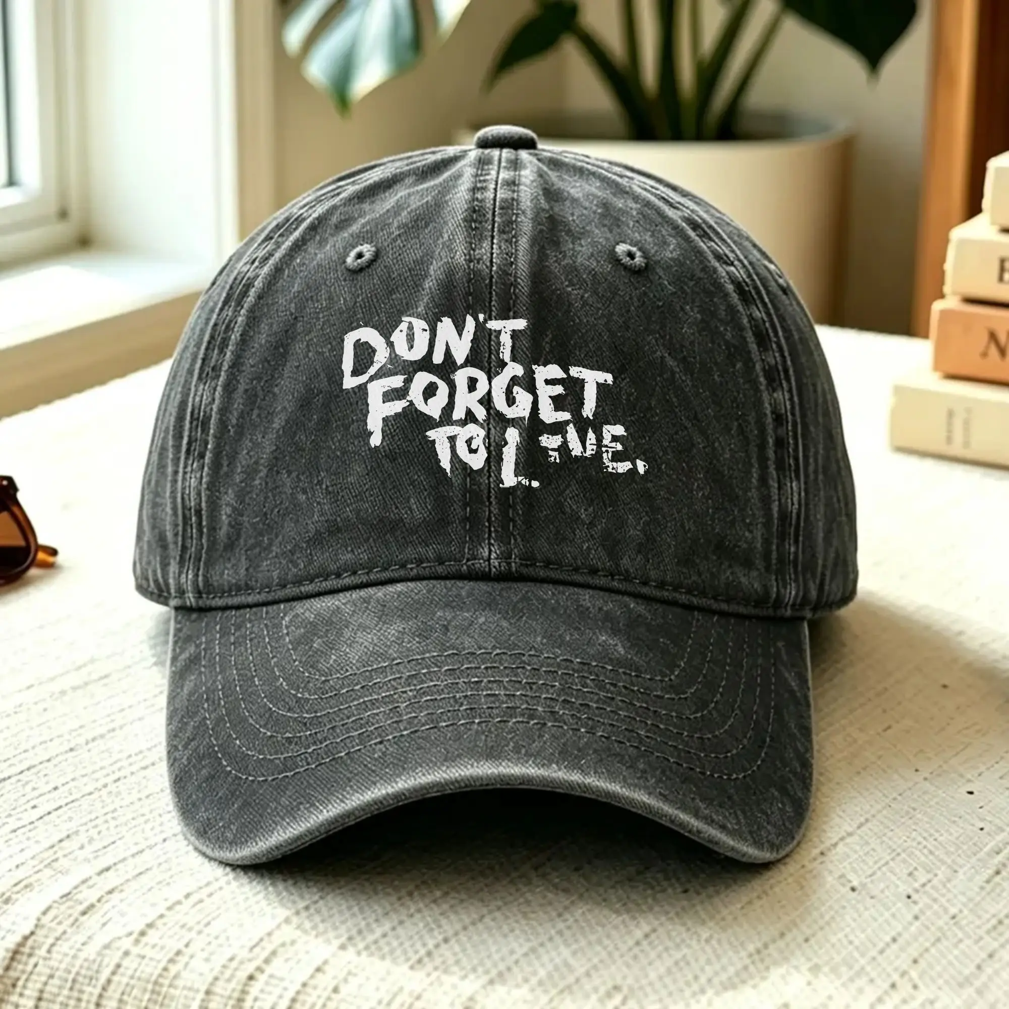 Washed Baseball Cap Yungblud Don't Forget To Live Spring Hip Hop Hats For Unisex Men  Vintage Tennis Skate Sun Snapback Cap