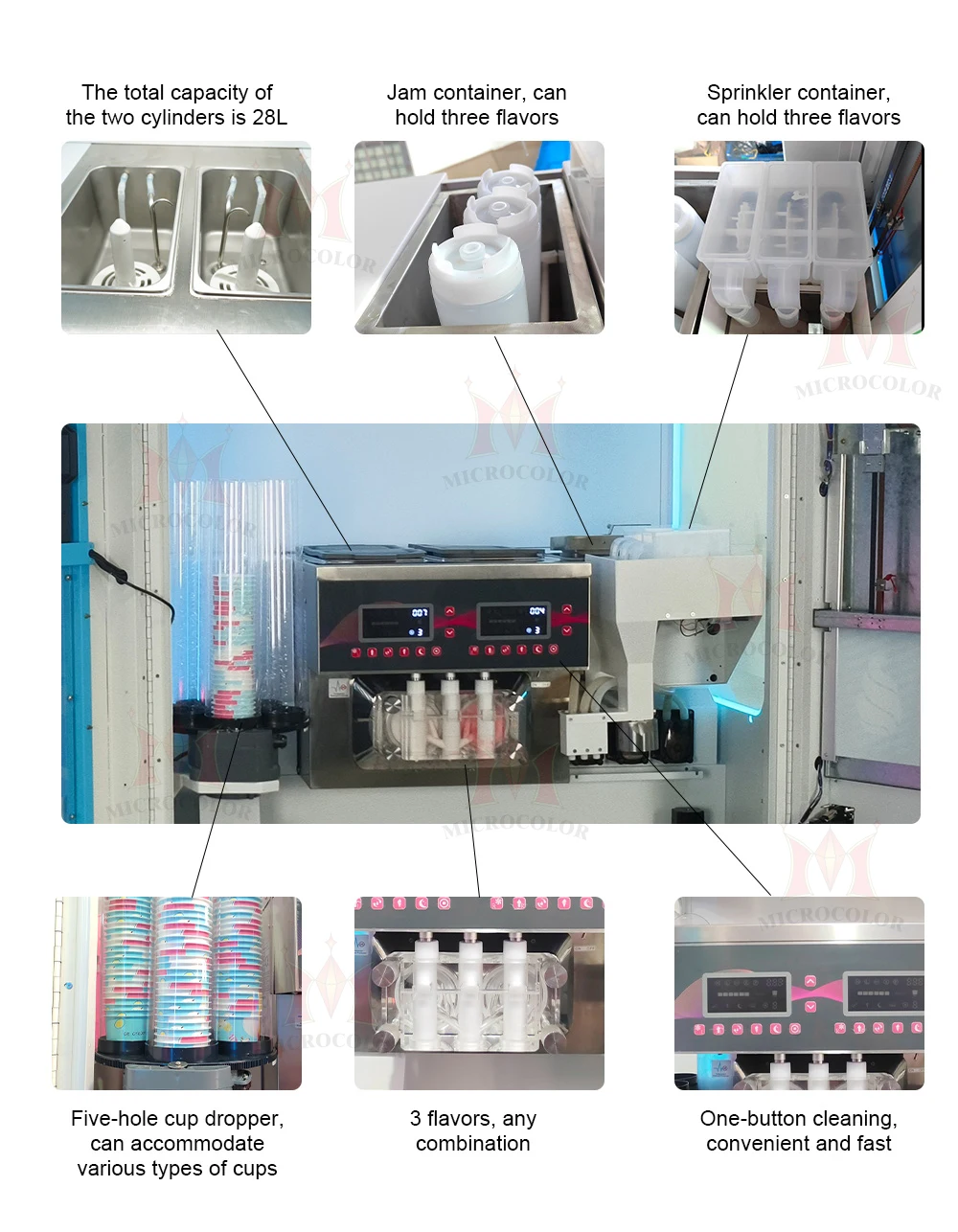 Popular Fully Automatic Ice Cream Robot Machine Customized Hot Selling Coins Operated Robotic Arm Vending System Commercial