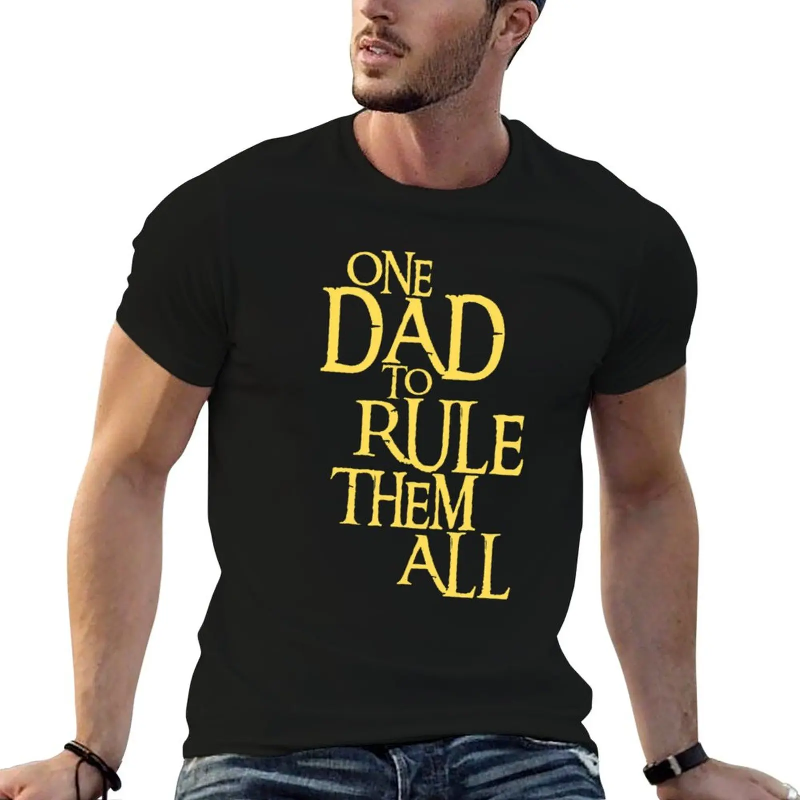 

t package shirts to cotton graphic All black Dad t-shirt Rule Them - man Fantasy T-Shirt plain for mens One