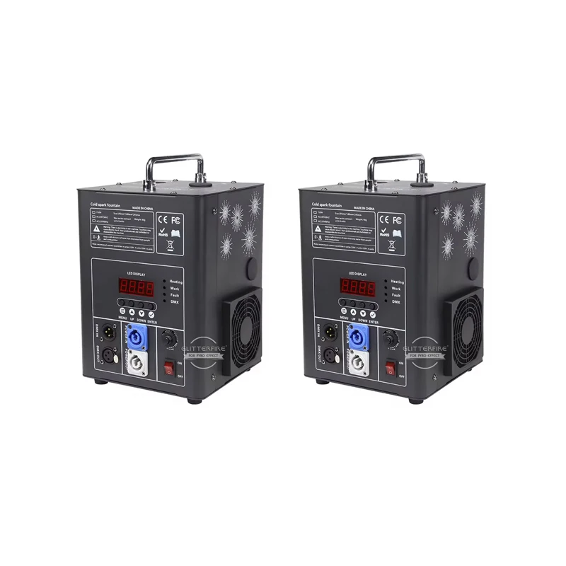 2pcs per lot Wedding Stage Cold Spark Machine DMX Control Cold Fountain Machine Party Equipment