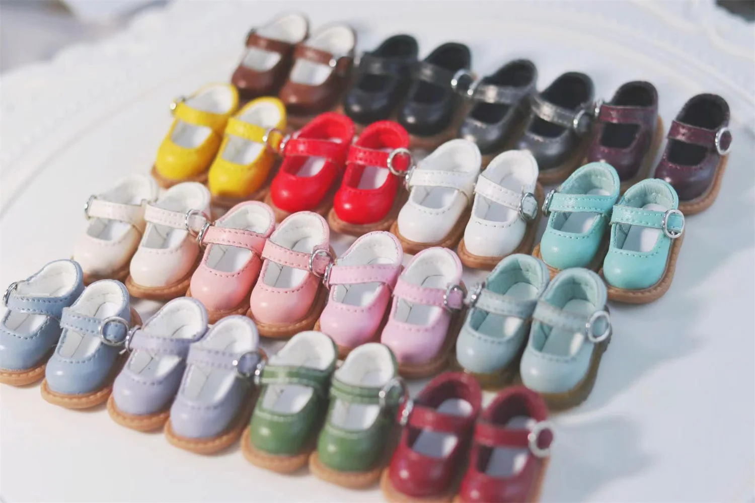 BJD shoes round head small leather shoes multi-color single button shoes BJD doll accessories