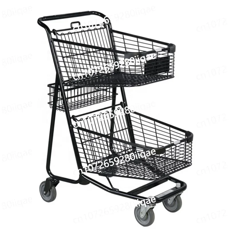 Double basket grocery shopping cart manufacturer