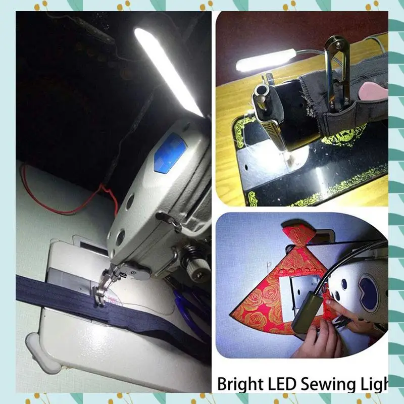 A71P 2X 30 LED Sewing Machine Light Sewing Lighting For Workbench Lathe Drill Press Flexible Gooseneck Arm Work Lamp US Plug