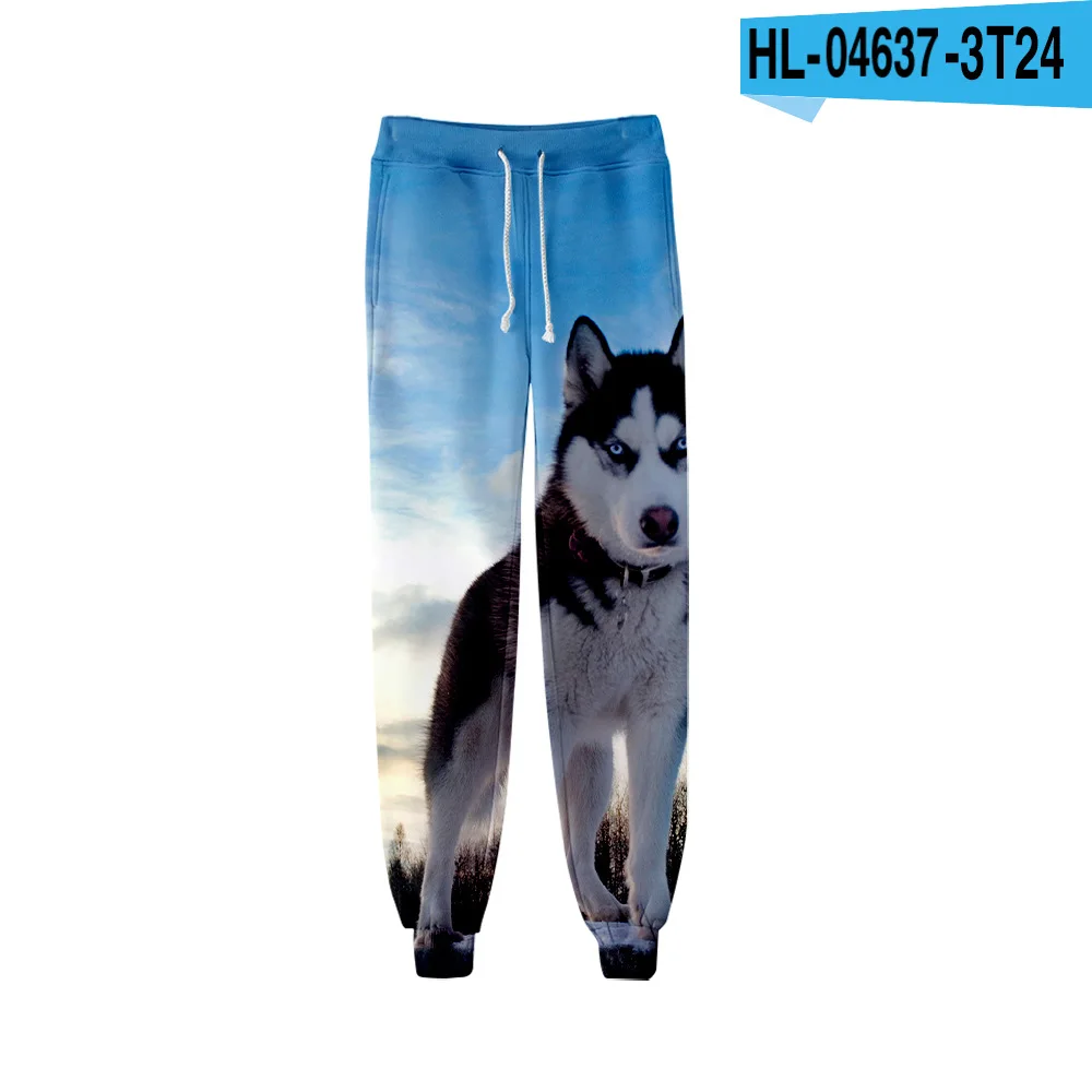 Celana olahraga pria, celana Y2k hewan Husky Dog Y2k pria 3D cetak jogging kasual celana Golf Hip Hop pakaian olahraga Pantalon Homme Streetwear