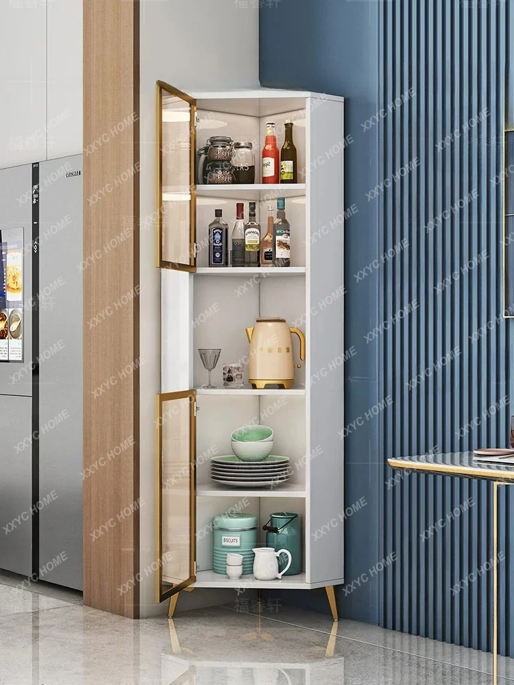 XX LNew arrive Living room wall display cabinet multi-functional shelf simple storage cabinet solid wood high cabinet