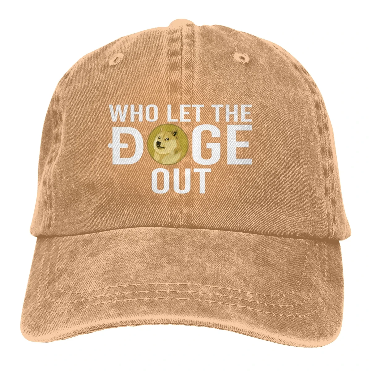Czapka z daszkiem \"Kto zwolnił psa?\" Męskie czapki damskie ochrona przeciwsłoneczna regulowany zatrzask Dogecoin Kryptowaluty Górniki Meme Czapki