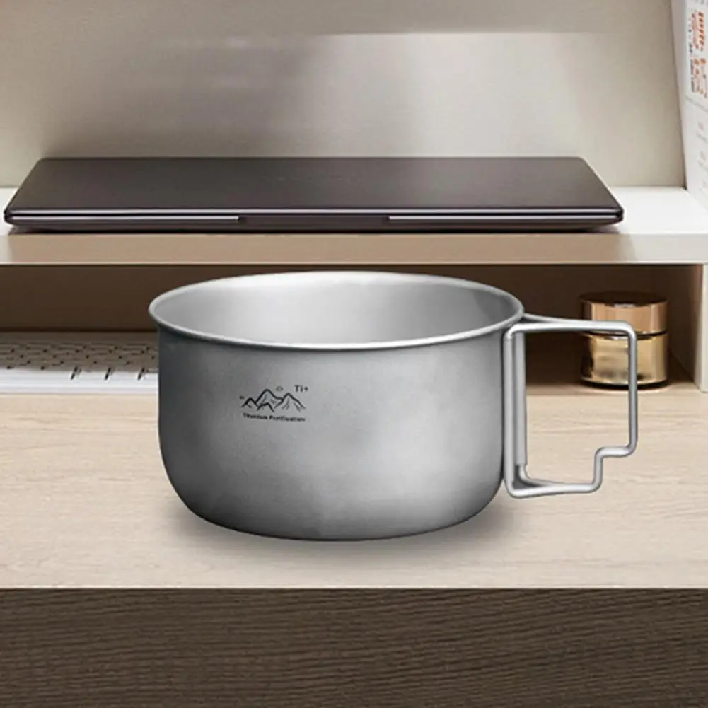Ultraleichter Camping-Topf, tragbarer Suppentopf mit klappbarem Griff, Salatschüssel, Schüssel für Instantnudeln, Kochausrüstung für den Außenbereich – Detail 10