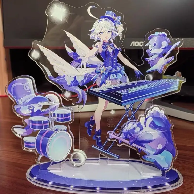 

10Cm Mini Genshin Impact Furina De Fontaine Band 1:1 Acrylic Plaque Anime and Game Enthusiasts Collect Desktop Decoration Toys