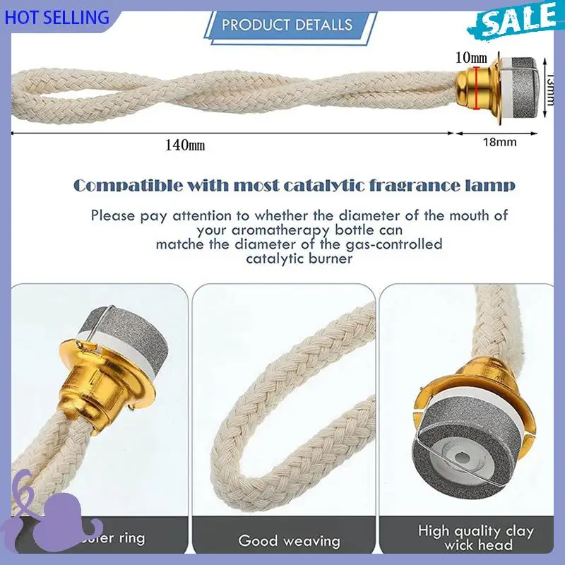 ABVB-2 قطعة مصباح زيت الفتيل العطر مصباح زيتي الفتيل استبدال التحكم في الهواء الموقد الحفاز مصباح الفتيل للموقد الحفاز #3