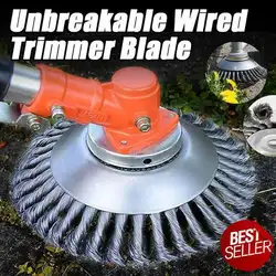 Jardim Weed Brush Cutter Tool, Unbreakable Wired Trimmer Blade, cortador de grama, Grass Eater Eater, Brush Head