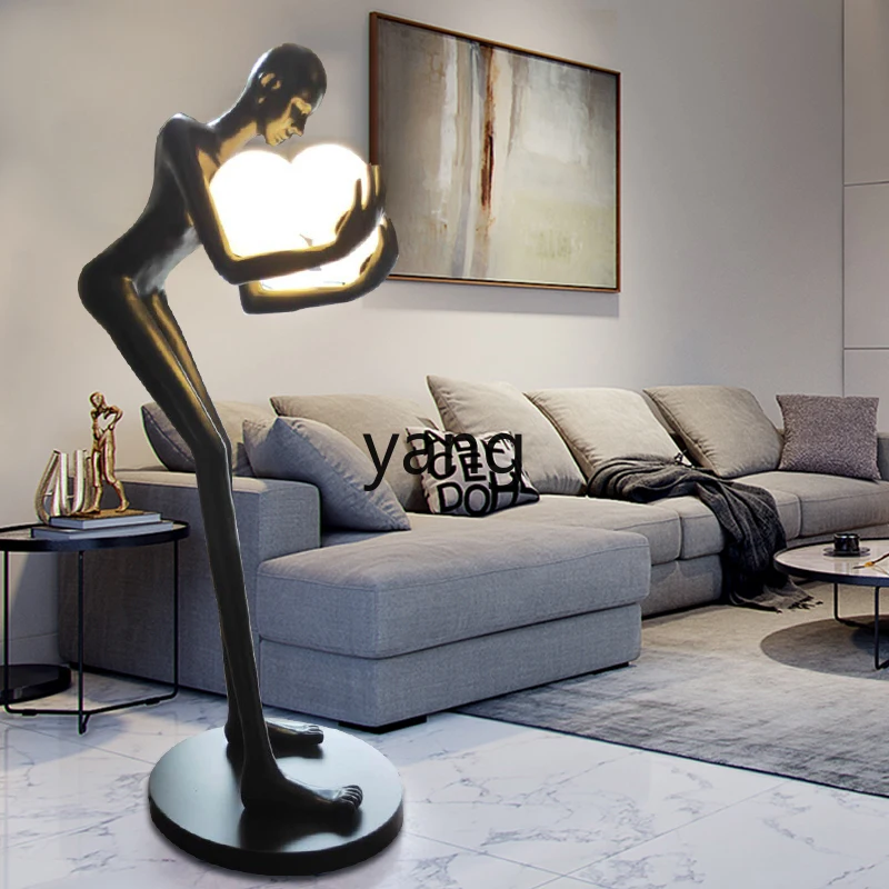 Yjq Post-Modern Humanoid Sculpture Ball Floor Lamp Lobby Living Room Creative Large Human Body Floor Lamp