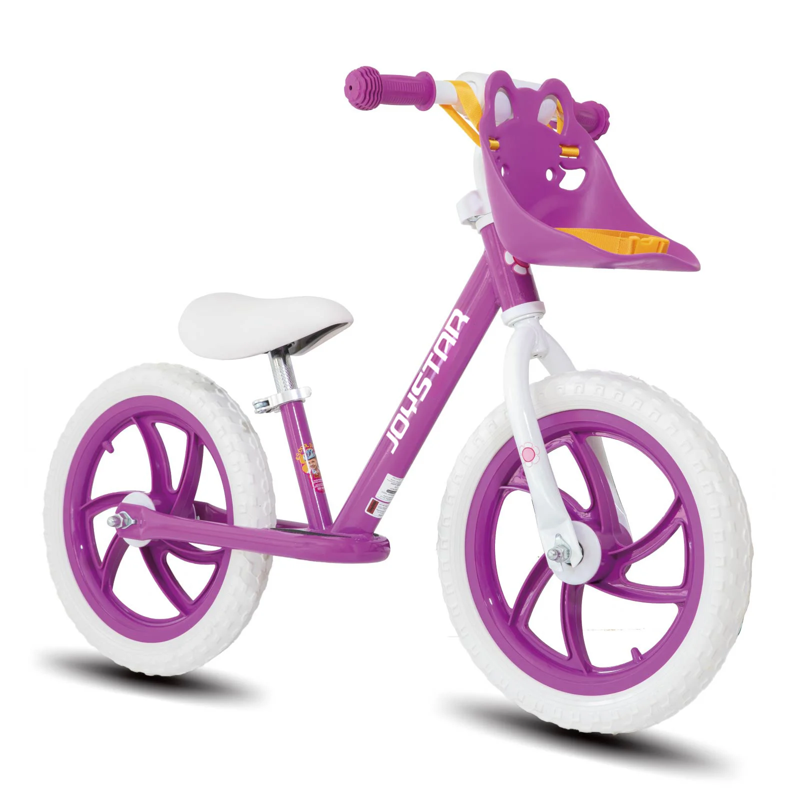 JOYSTAR 12/14 inch kinderloopfiets voor 18 maanden-5 jaar, lichtgewicht loopfietsen voor peuters met voetsteun en stuur, paars