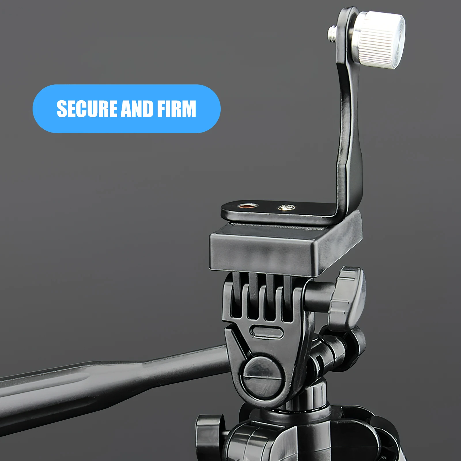 

2pcs Tripod Telescope Photography Adapter Adapter Sturdy Metal Bracket for Camera Thread Mount Black Silver