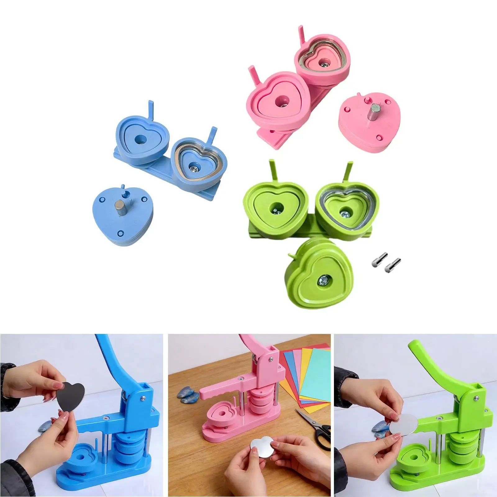 

Badge Pin Button Maker Die Mold for Event Medals DIY Press Machine Accessories for Office and School