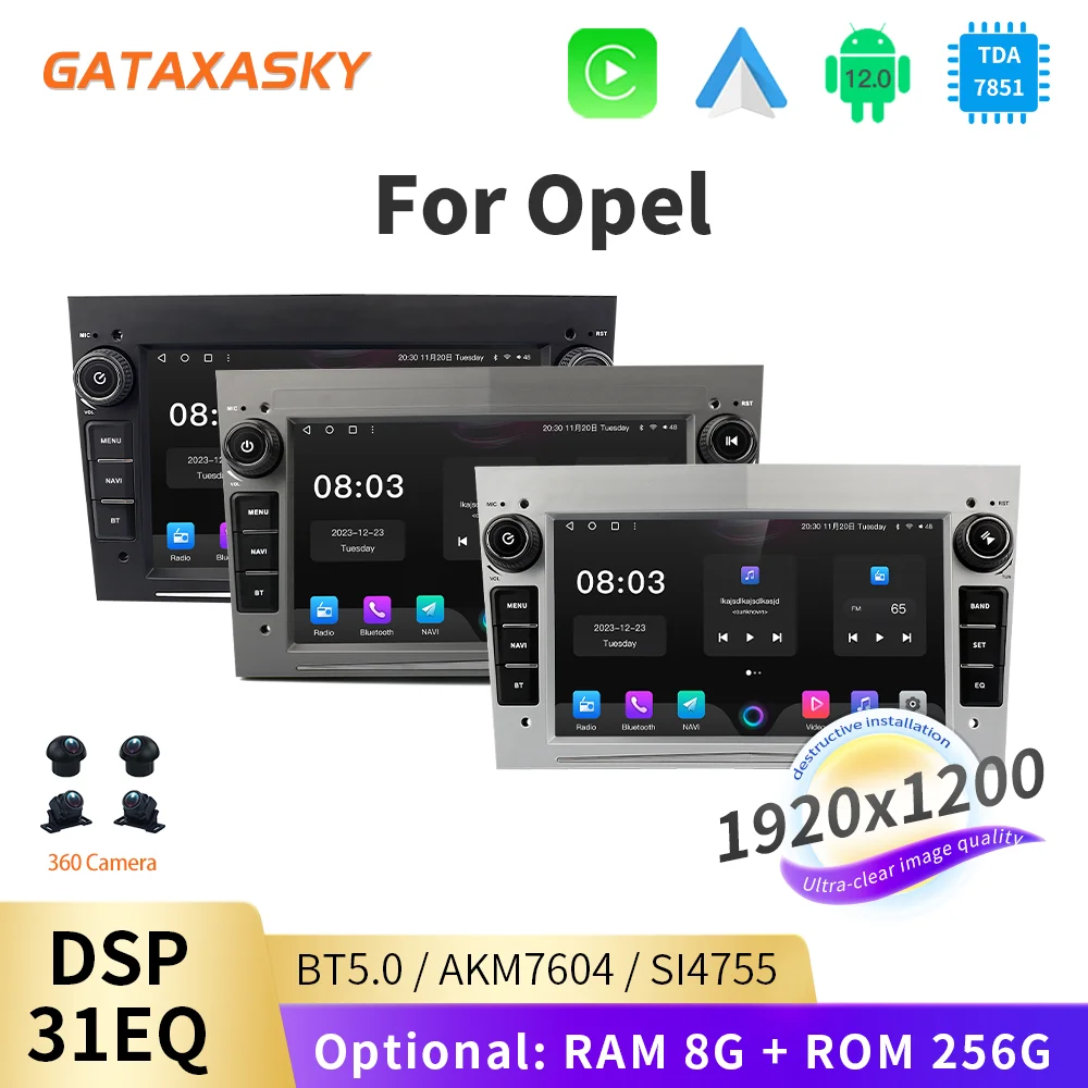 

GATAXASKY 7"Car Android Radio Multimedia For Opel Vauxhall Astra H G J Antara vectra c b Vivaro Signum Astra H corsa c d zafira