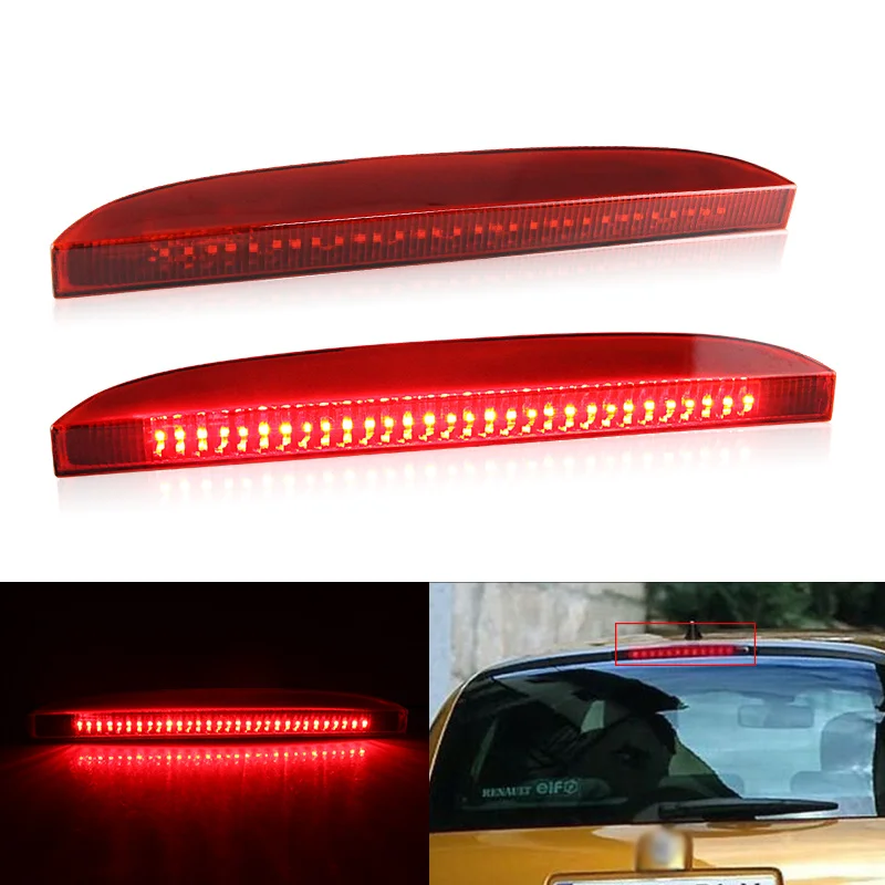 

1PC LED Additional Brake Light 3rd High Level Rear Stop Tail Lamp for Renault Clio II 98-05/MK3 Hatchback 05-12 Smoke Red Lens