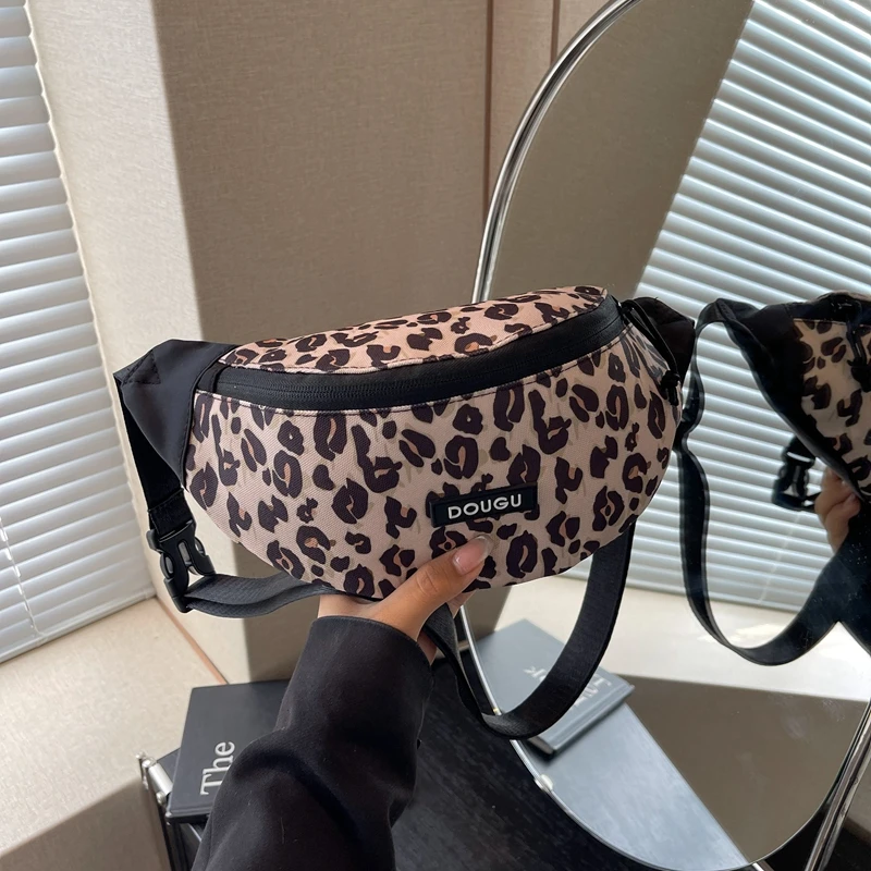 Leopard Nylon Waist Packs Youth High Quality Crossbody Bags for Women 2024 Fashion Brand Simplicity Hot Sale Bolso Mujer