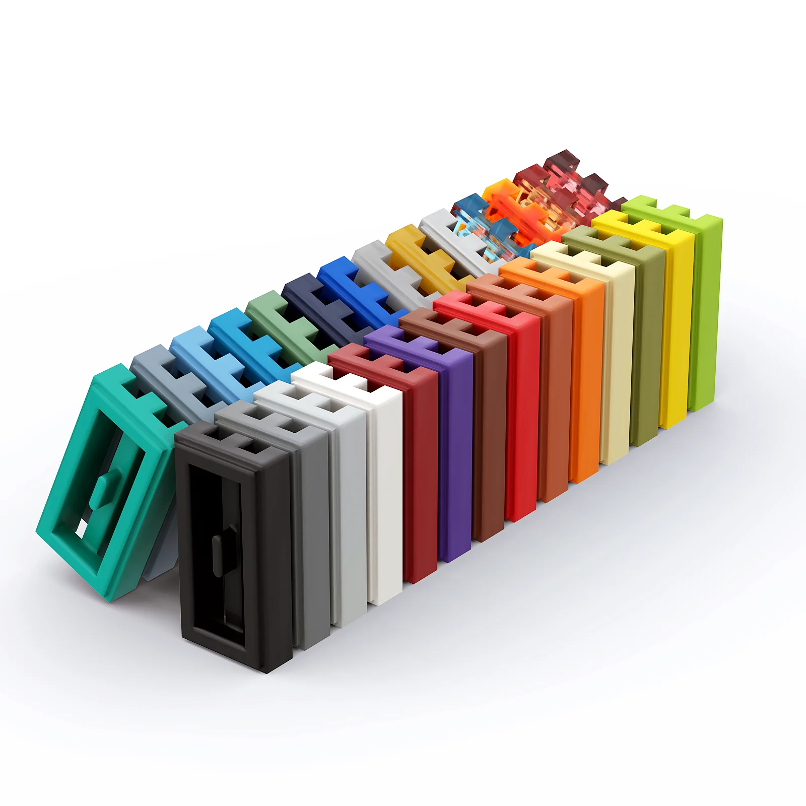 1ชิ้นตัวต่อ2412 30244ดัดแปลงอิฐ1X2ตัวต่อชุดของเล่น GBC โมดูลาร์จำนวนมากสำหรับชุดคอนกรีตที่มีเทคโนโลยีสูง