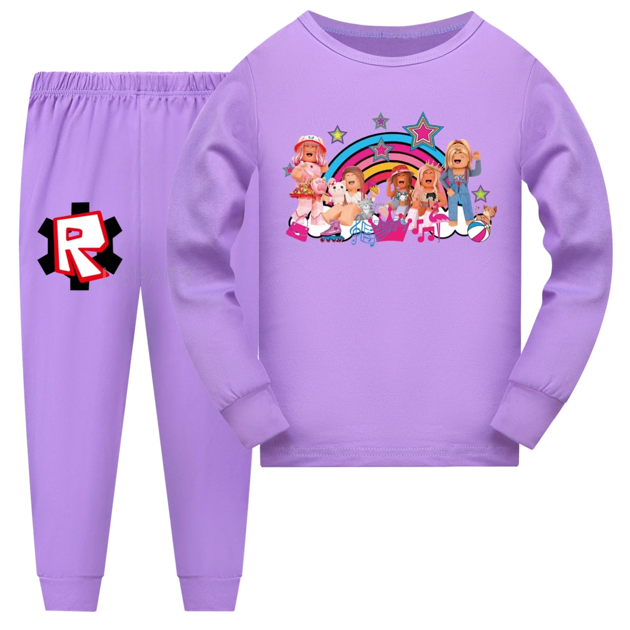 حار ROBLOX بيجامات للأطفال مجموعات القطن الفتيان ملابس خاصة دعوى الفتيات منامة الكرتون منامة تي شيرت + السراويل 2 قطعة ملابس الأطفال #2