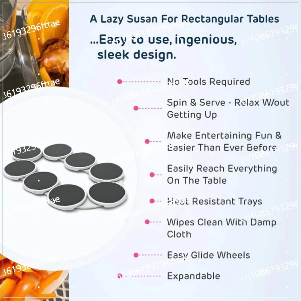 Explosion Rotating Plate Lazy Susan Revolution Dining Table Table Rotating Rack Turntable