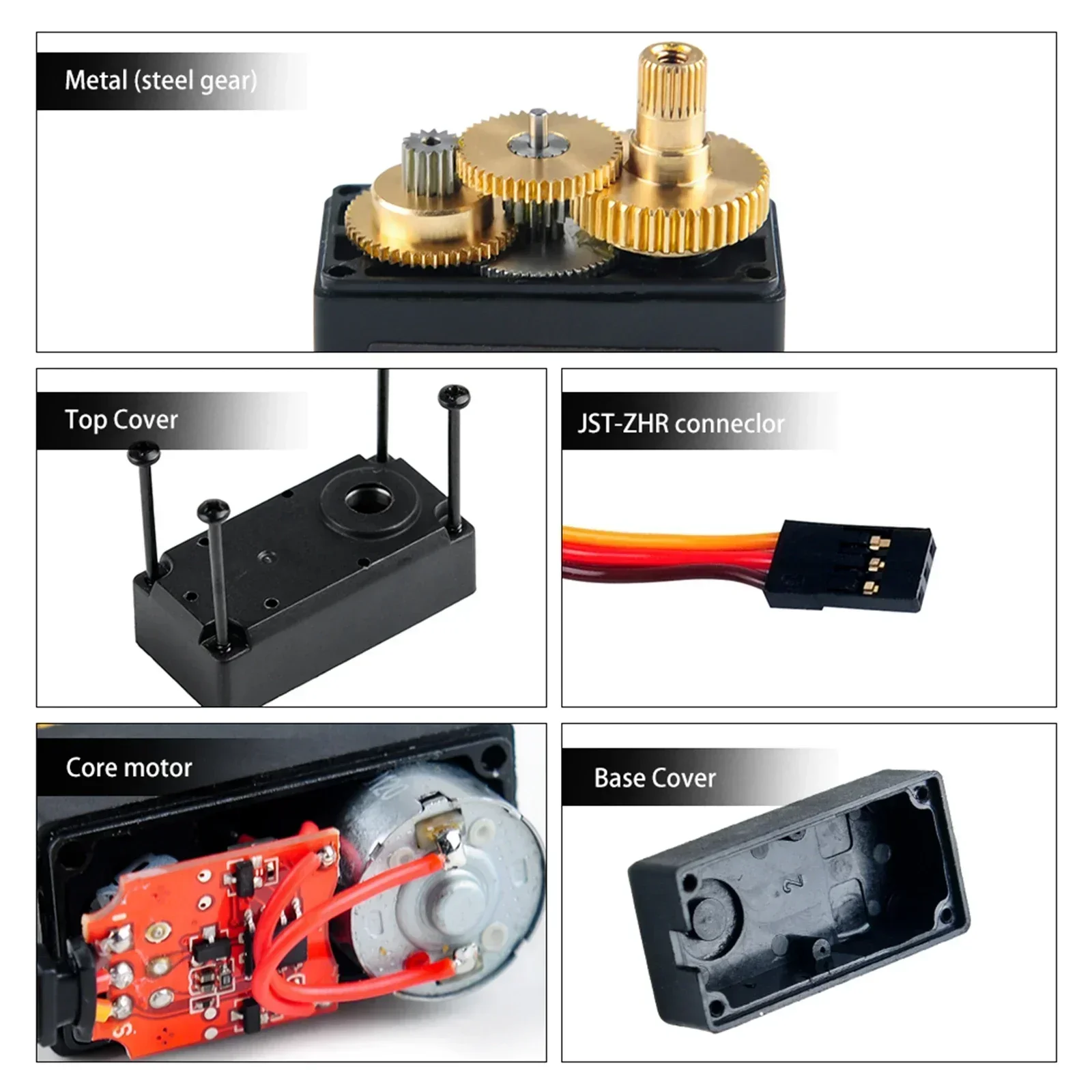 Ds rds3115mg servo digital 17kg motor de núcleo de engrenagem de cobre de alto torque eixo duplo 180/270 graus 4.8-7.2v para robôs modelo de barco rc