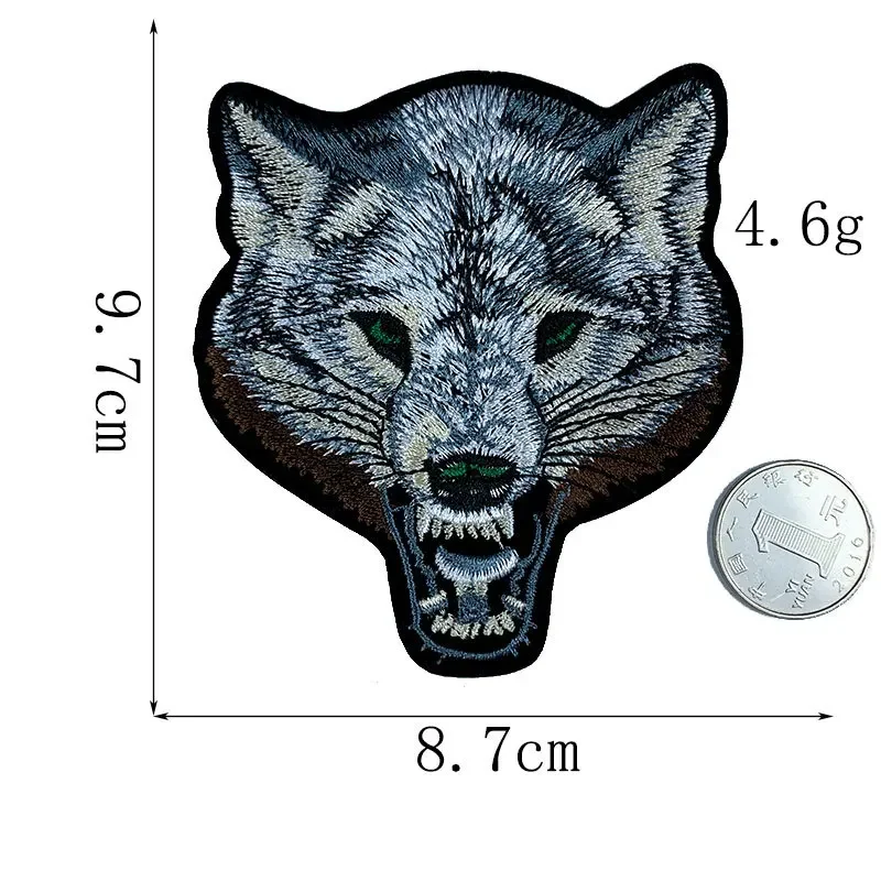 Animal Cloth Stickers Exquisite Wolf Head Eagle Adhesive Embroidered Clothing Accessories Children's Clothes Schoolbag Appliques