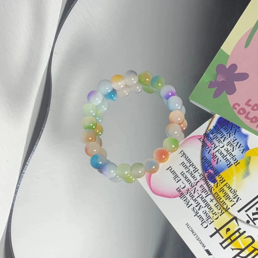 1 قطعة جديد بسيط الخرز كريستال سوار للنساء الفتيات الكورية Ins الأبيض اليشم بودي الجذر أساور الصداقة مجوهرات هدايا