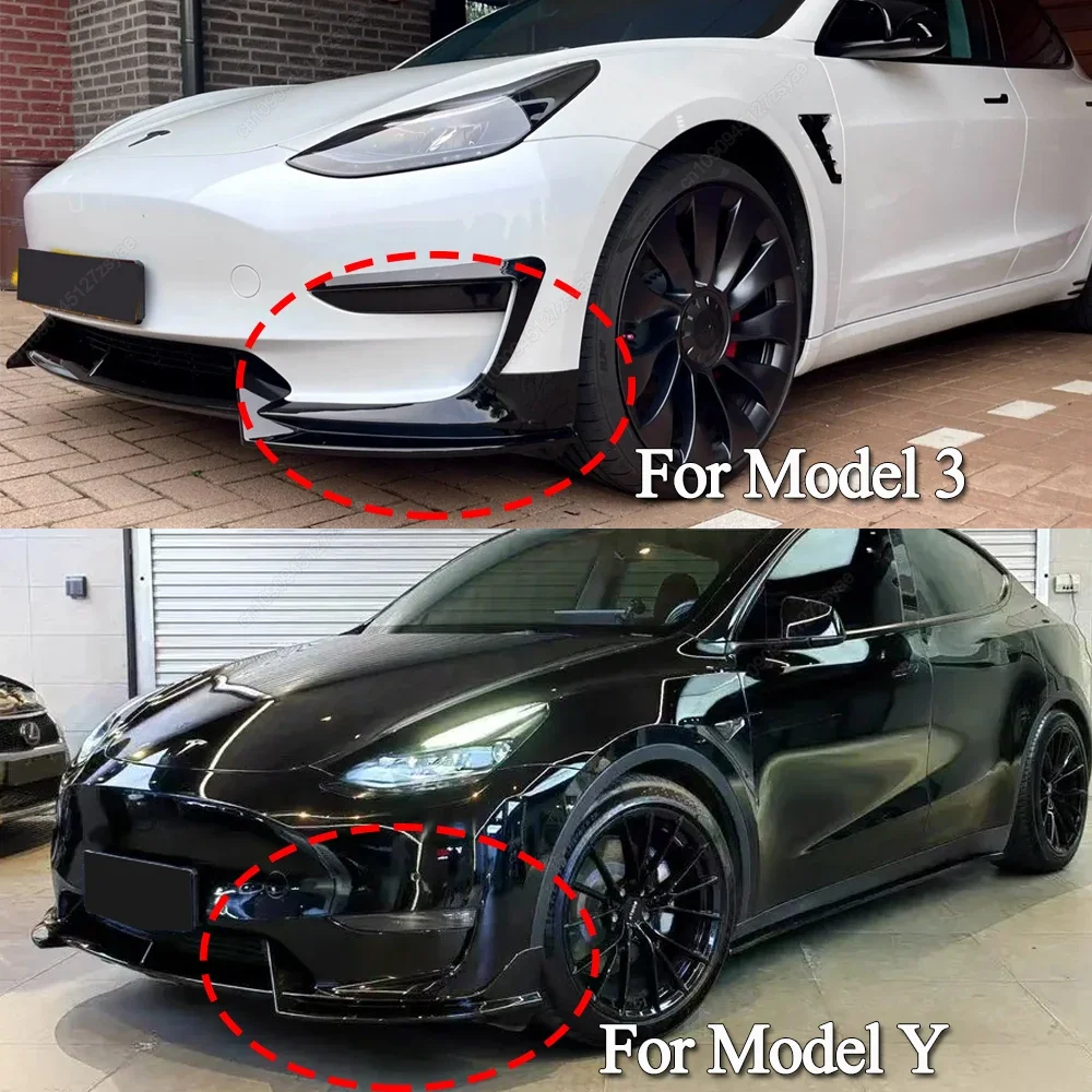 Auto Paraurti Anteriore Labbro Mento Diffusore Body Kit Spoiler Deflettore Tuning Accessori Per Tesla Modello 3 2017-2023 Modello Y 2020-2024