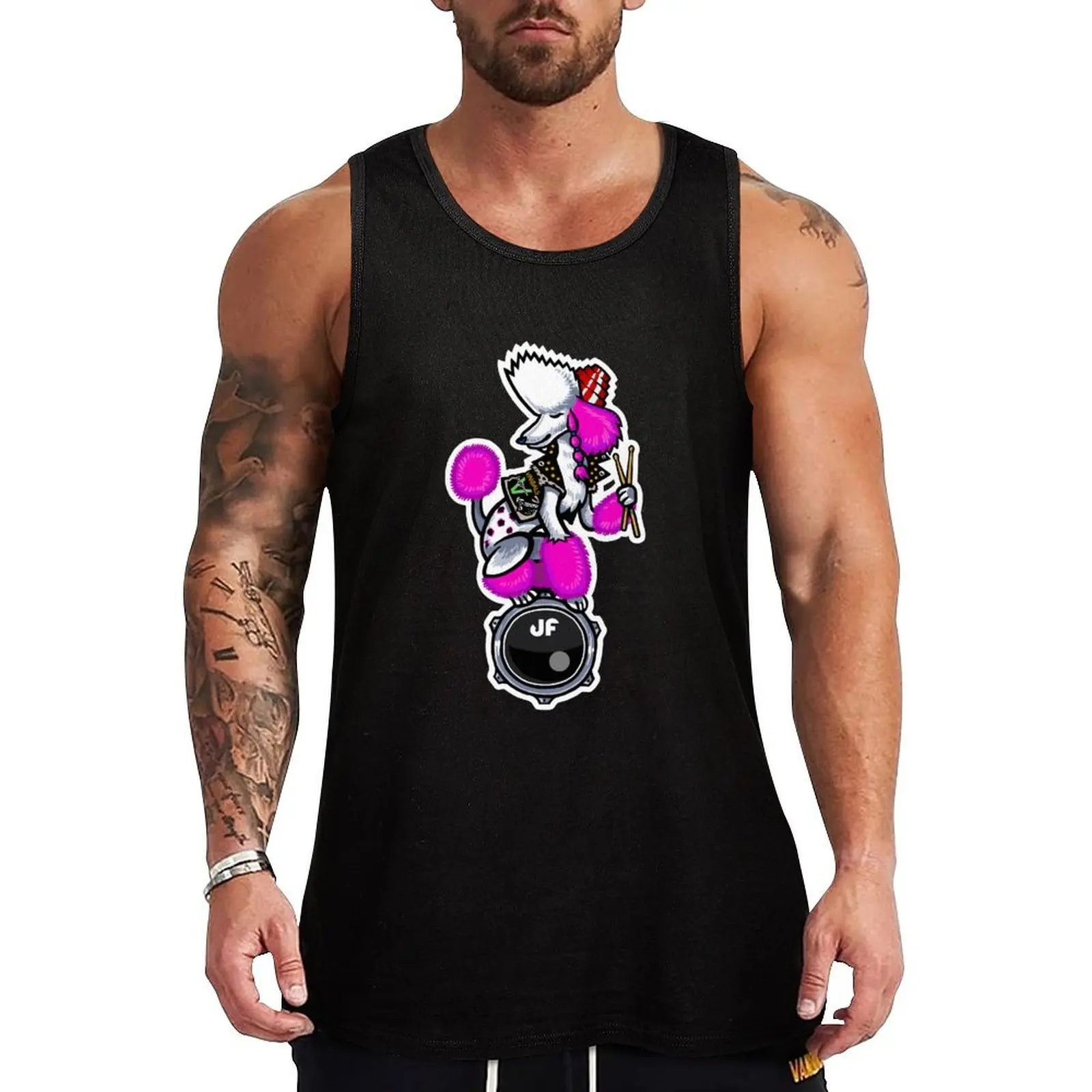 

Wanda punk rock dog, Standard poodle Tank Top sleeveless shirt man sleeveless tshirts for men clothes for men