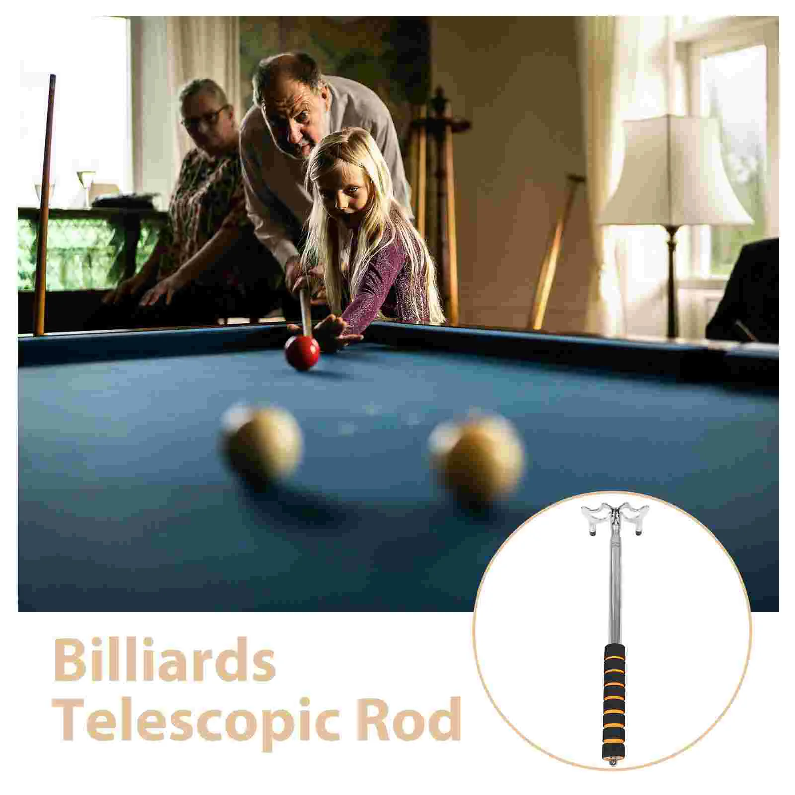 Retractable Billiards Cue Stick Bridge With Removable Bridge Head Snooker Set Billiards Pool Cue Accessory For Pool Table