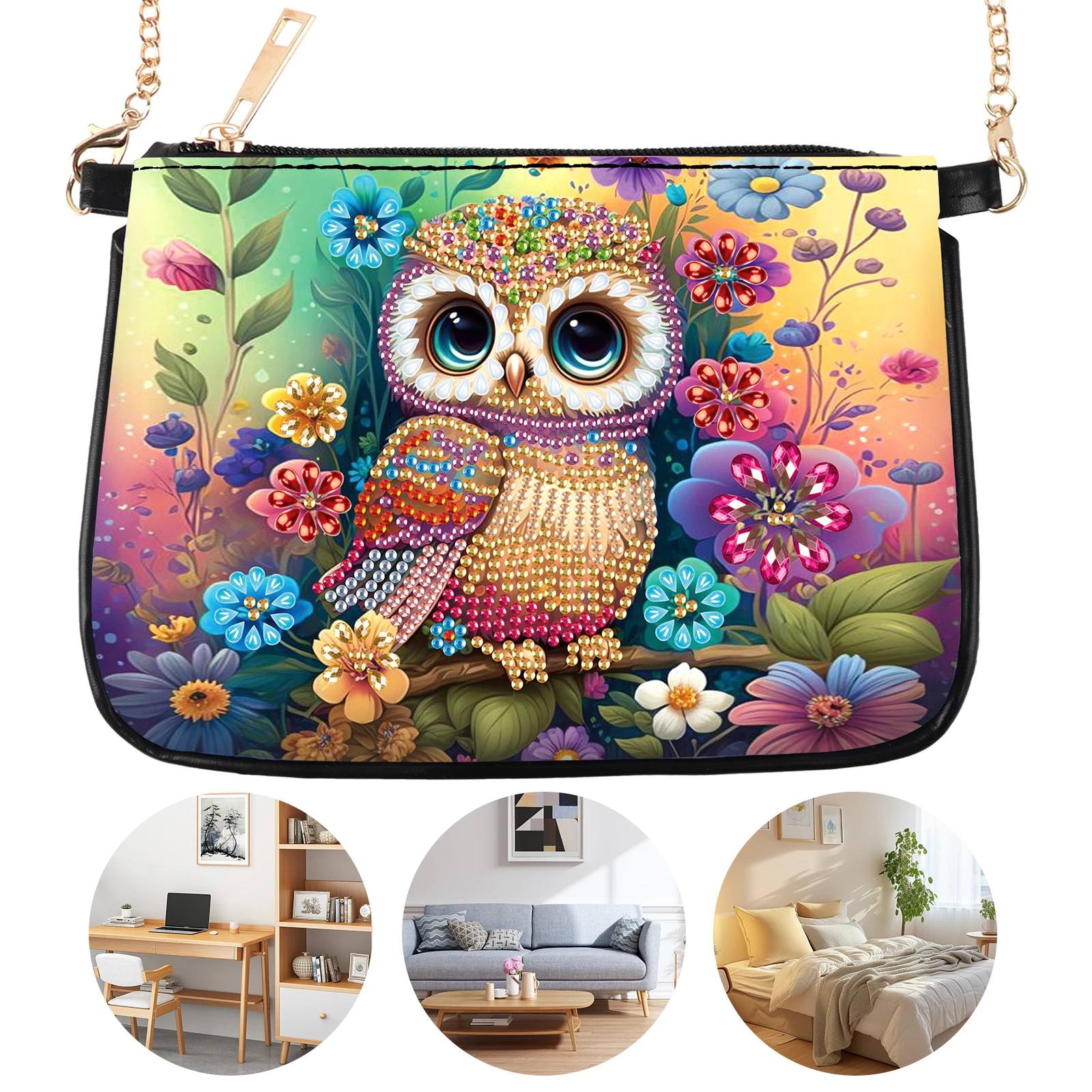 Special Shape Highland Yak Diamond Painting Purses Diamond Painting Clutch Bag Rhinestone Stitch Shoulder Bag for Christmas Gift