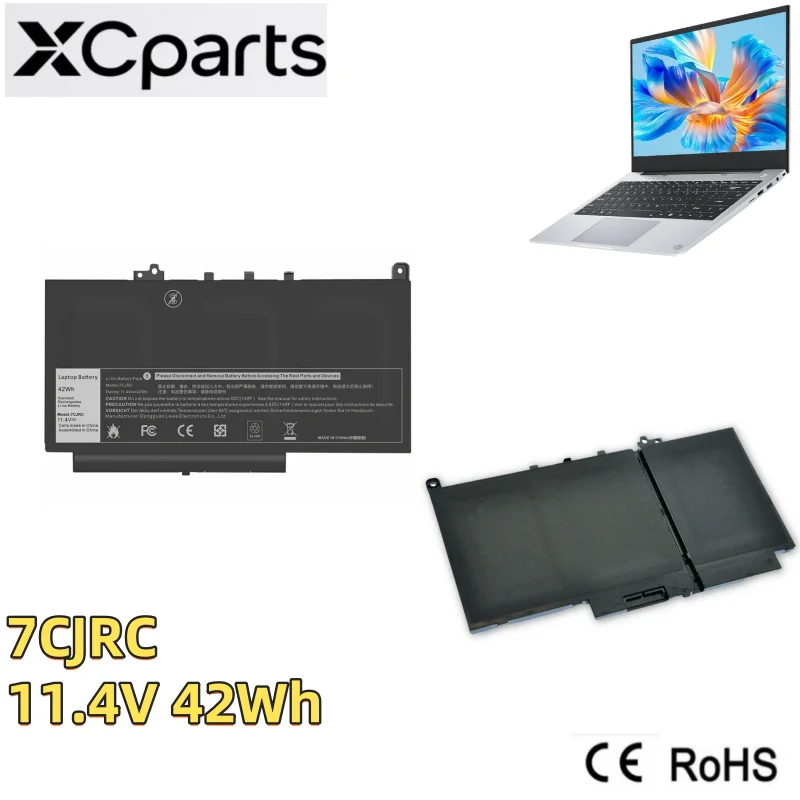 

New 11.4V 42Wh 3500mAh 7CJRC Laptop Battery For Dell Latitude E7470 E7270 12 E7470/E7270 Series Notebook 21X15 F1KTM KNM09 3Cell